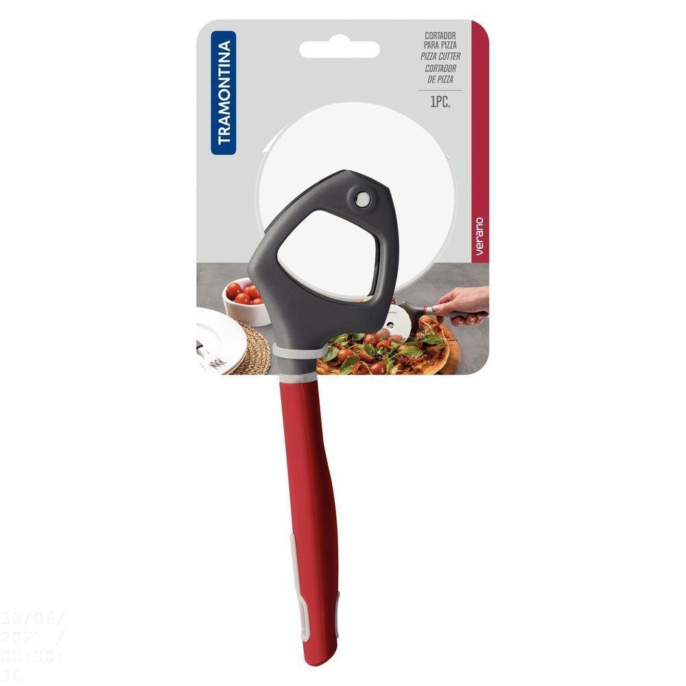 Cortador Para Pizza Verano Com Lâmina De Aço Inox E Cabo De Polipropileno Vermelho - 3