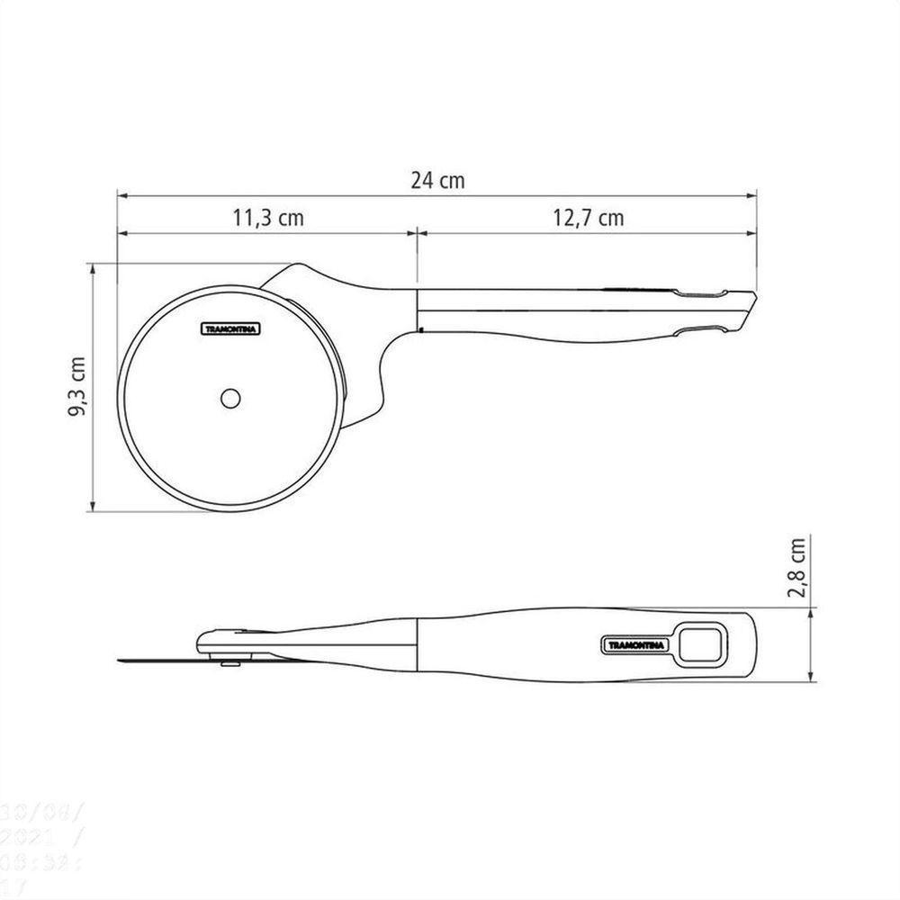 Cortador Para Pizza Verano Com Lâmina De Aço Inox E Cabo De Polipropileno Vermelho - 6