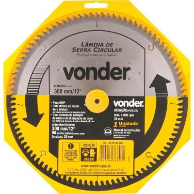Lamina Serra Circular Vídea 300X30X3,0Mm 96 Dentes 4000 Rpm