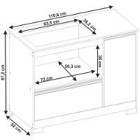 Balcão Para Cooktop Nt3050 Com 1 Gaveta Notável Branco - 2