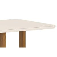 Mesa de Sala Jantar Natalí SC73 + Tampo Madeirado Vidro Curvo 120x80cm Nature/Off White - Henn - 6