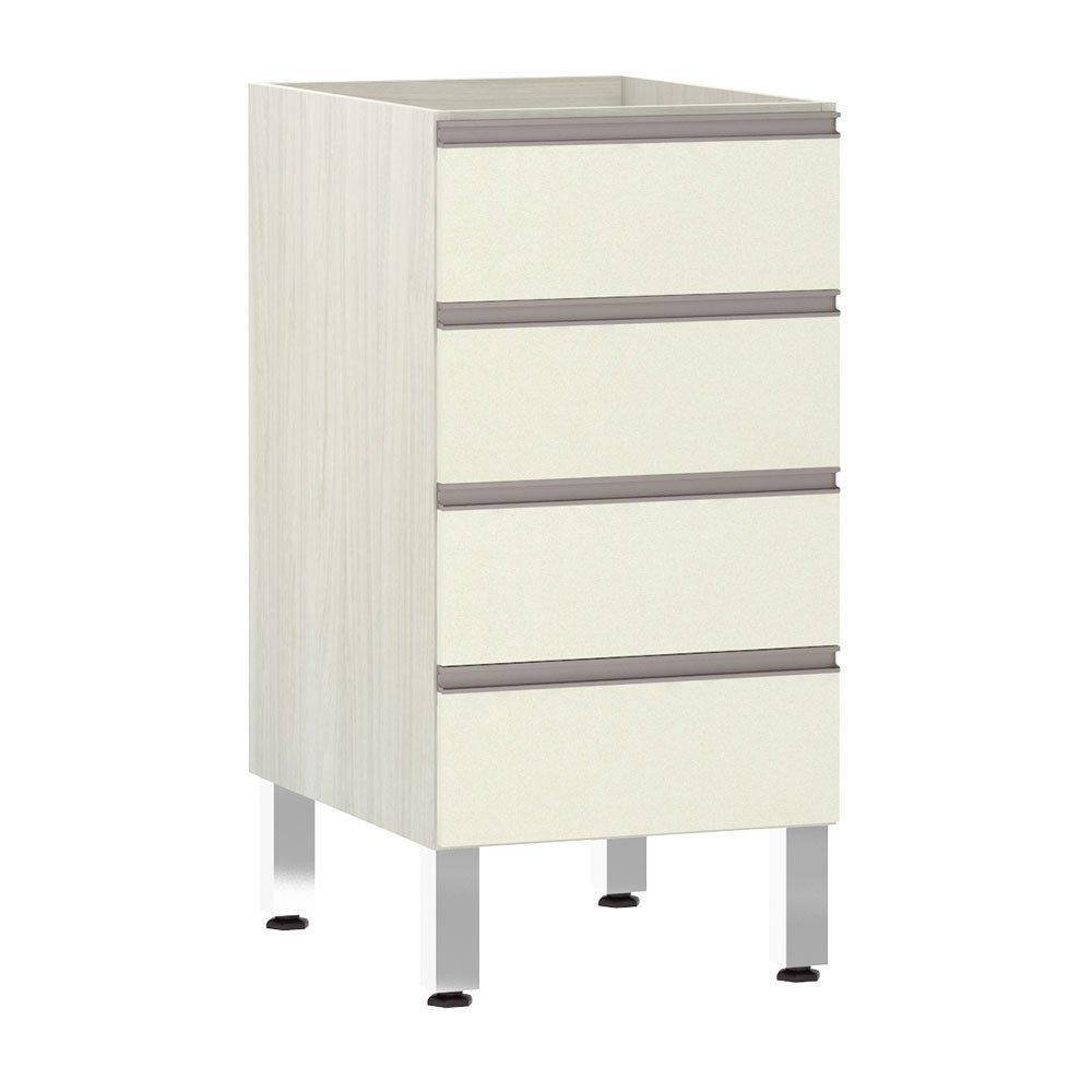 Balcão Sem Tampo 40cm Luci Legno Crem e Kashmir - 1