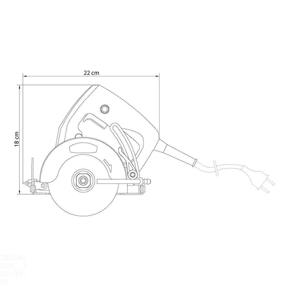 Serra Mármore 1.200 W 4.3/8" 127 V Tramontina Para Uso Profissional Tramontina - 4