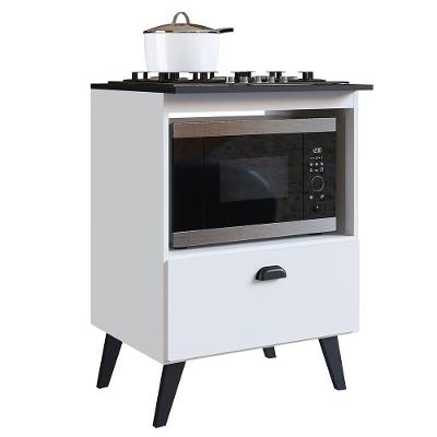 Balcão Porta Basculante Forno Cooktop 4 Bocas Bogotá Branco
