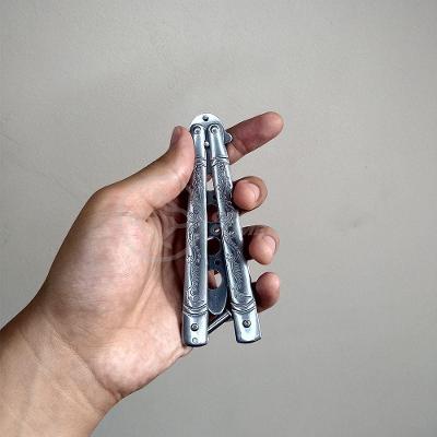 Knife Silver Butterfly Prata Borboleta Dobrável Inox