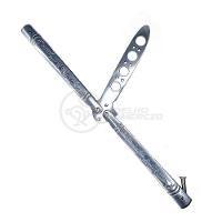 Knife Silver Butterfly Prata Borboleta Dobrável Inox - 3
