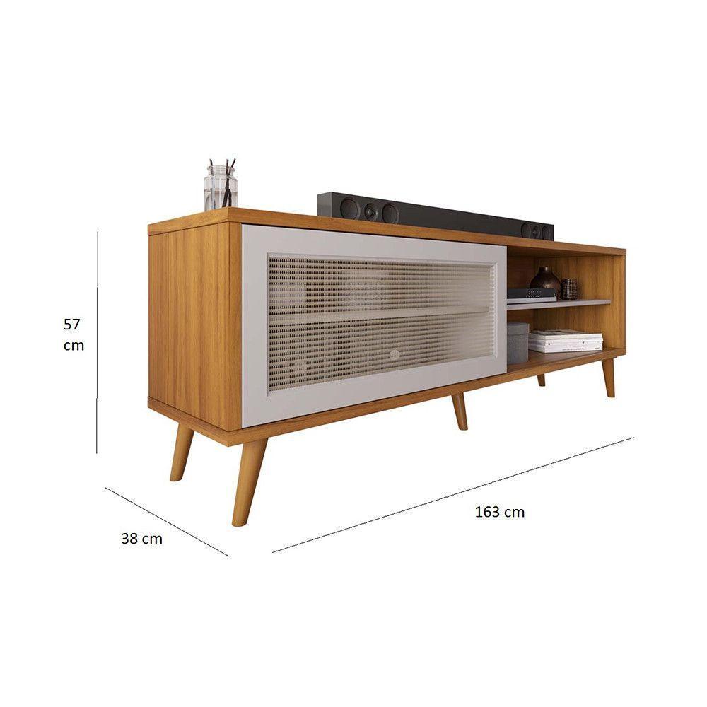 Bancada Nt1175 C/ Porta Com Tela Notável Freijo Com Off White - 2