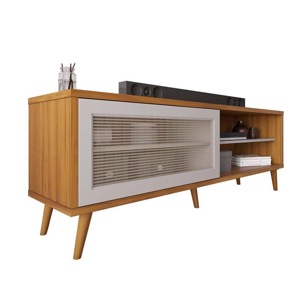 Bancada Nt1175 C/ Porta Com Tela Notável Freijo Com Off White - 4