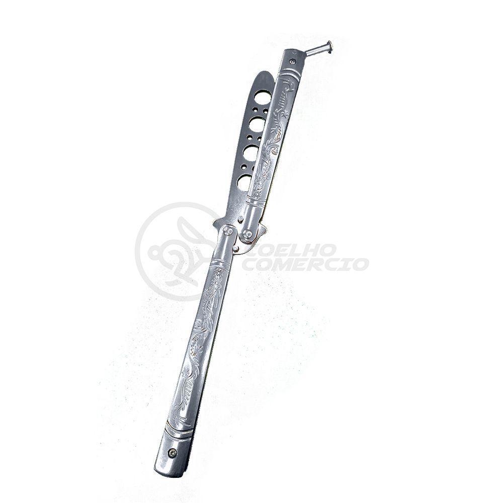Knife Silver Butterfly Prata Borboleta Dobrável Inox - 6