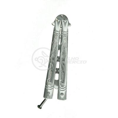 Knife Silver Butterfly Prata Borboleta Dobrável Inox