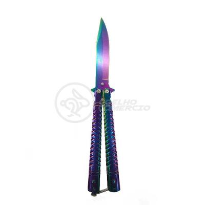 Knife Rainbow Butterfly Arco Iris Borboleta Inox