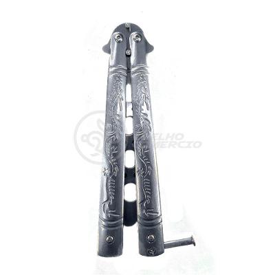 Knife Silver Butterfly Prata Borboleta Dobrável Inox