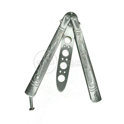 Knife Silver Butterfly Prata Borboleta Dobrável Inox