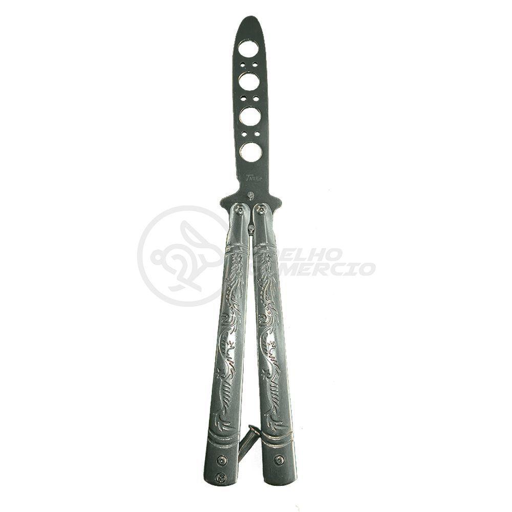 Knife Silver Butterfly Prata Borboleta Dobrável Inox - 1