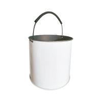 Kit Balde Metalico Com 6 Peças Multiuso Com Alça 12 Litros Branco - 2