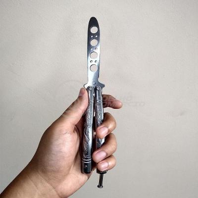 Knife Silver Butterfly Prata Borboleta Dobrável Inox