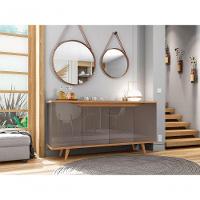 Bancada Aparador Mirabel Cinza Pérola Noce 4 Portas - 2