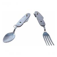 5 Kit Talher Com Garfo Colher Faca Canivete Trilha Camping - 2