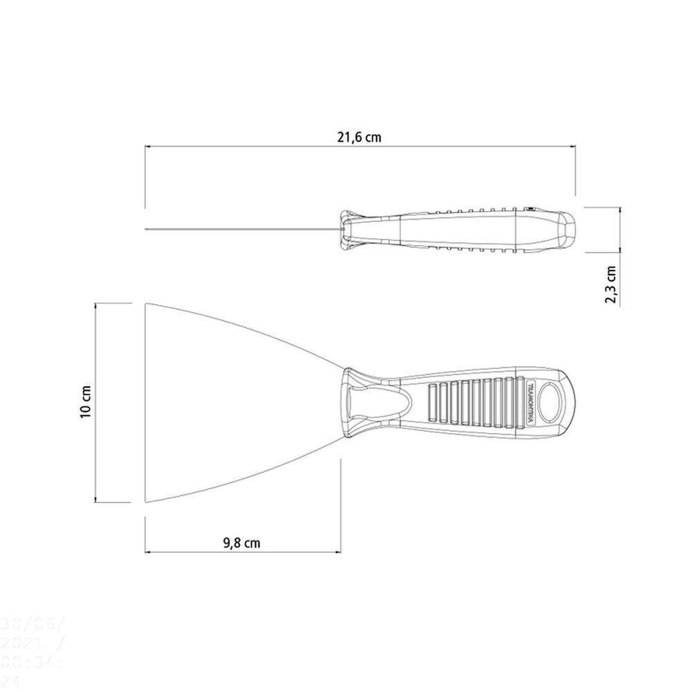Espátula Flexível 10 Cm Tramontina Em Aço Carbono Com Cabo De Polipropileno Tramontina - 4