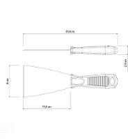 Espátula Rígida 8 Cm Tramontina Em Aço Carbono Com Cabo De Polipropileno Tramontina - 2