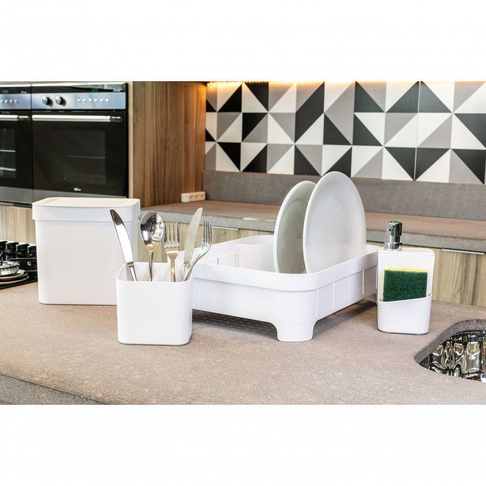 Dispenser Porta Detergente Esponja 650ml Branco Ou Dt500bcf - 2