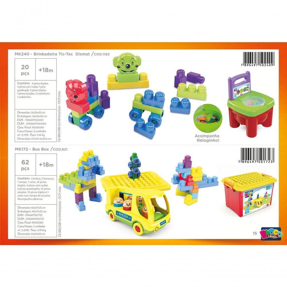 Brinquedo Educativo Cadeira Tic-tac Mk240 Dismat 20 Peças - 2