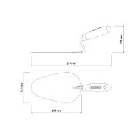 Colher De Pedreiro Redonda 8" Tramontina Em Aço Com Cabo De Madeira Tramontina - 5