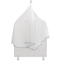 Kit 2 Berços Para Boneca Brinquedo Infantil Branco Azul - 2