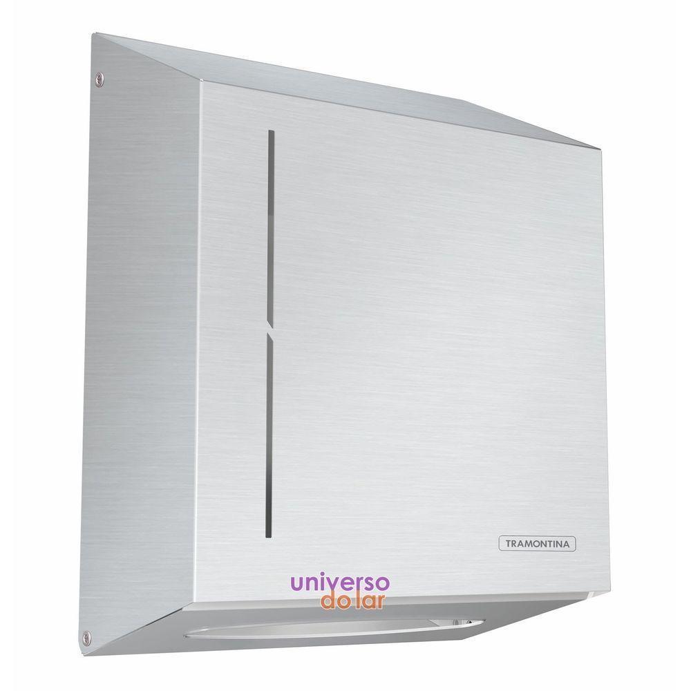 Dispenser Para Papel Toalha Tramontina Em Aço Inox Com Acabamento Scotch Brite Aço Inox - 1