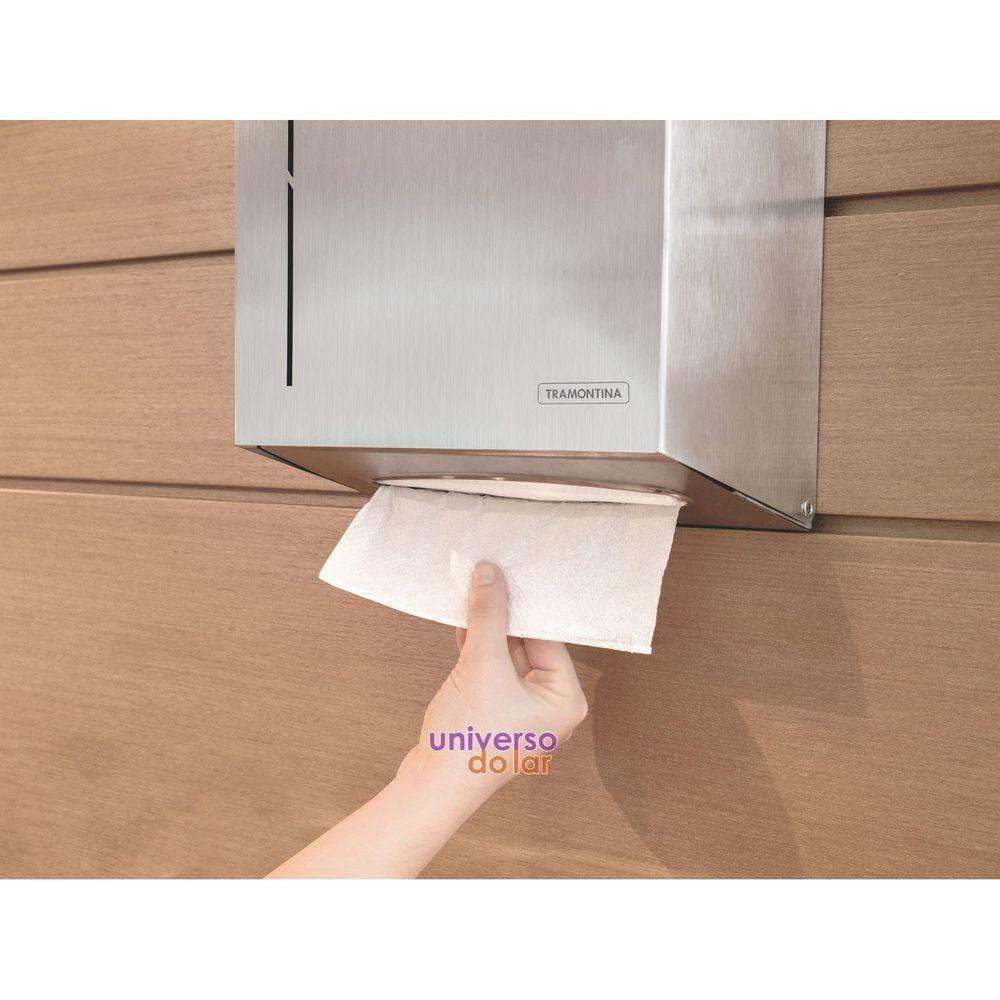 Dispenser Para Papel Toalha Tramontina Em Aço Inox Com Acabamento Scotch Brite Aço Inox - 2