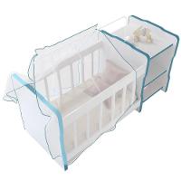 Berço Boneca Cristal Ursinho C02 Branco Azul - 3