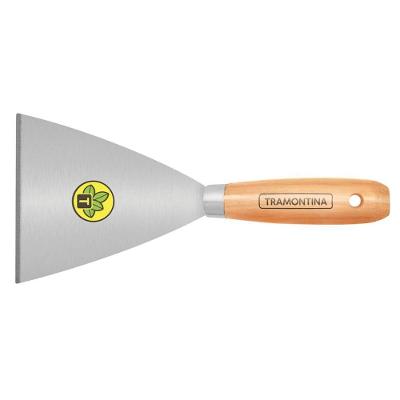 Espátula Rígida 12 Cm Tramontina Em Aço Carbono Com Cabo De Madeira Tramontina