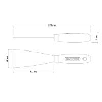 Espátula Rígida 6 Cm Tramontina Em Aço Carbono Com Cabo De Madeira Tramontina - 5