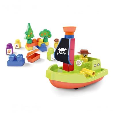 Brinquedo Blocos Ilha Do Pirata 22 Peças Dismat 18meses