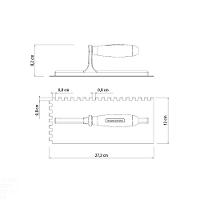 Desempenadeira Lisa Com Dentes Tramontina Em Aço Com Cabo De Madeira Tramontina - 4