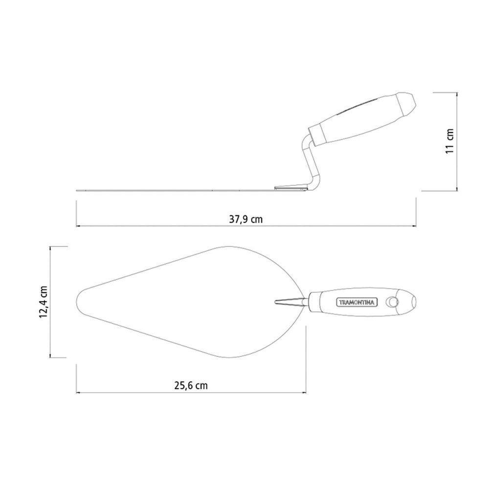 Colher De Pedreiro 10" Tramontina Em Aço Com Cabo Em Madeira Tramontina - 5