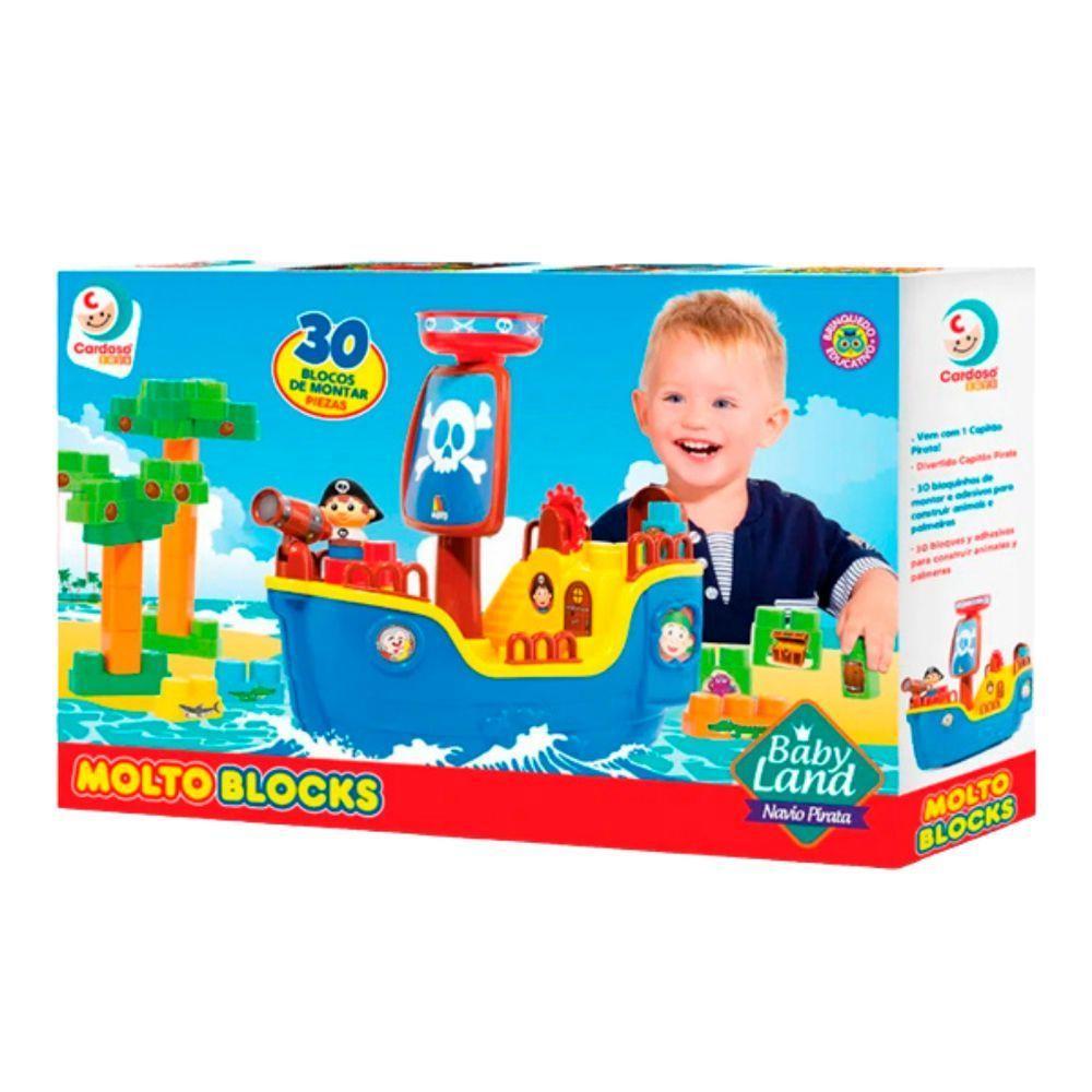 Blocos De Montar Baby Land Navio Pirata 30 Blocos - Cardoso - 2