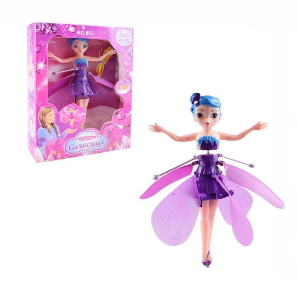 Boneca Princesa Aerocraft Fada Voadora Roxo 19Cm Sensor Nº5 - 1