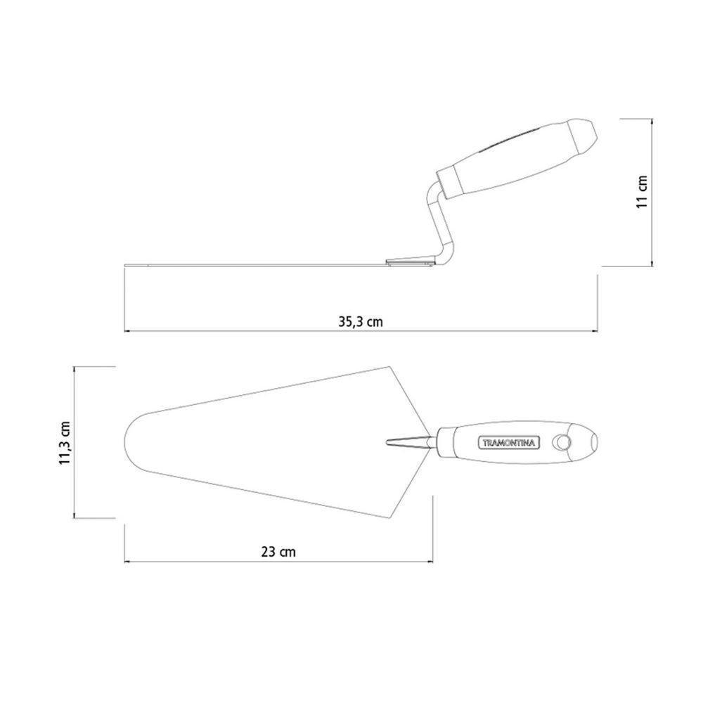 Colher De Pedreiro 9" Tramontina Em Aço Com Cabo De Madeira Tramontina - 4