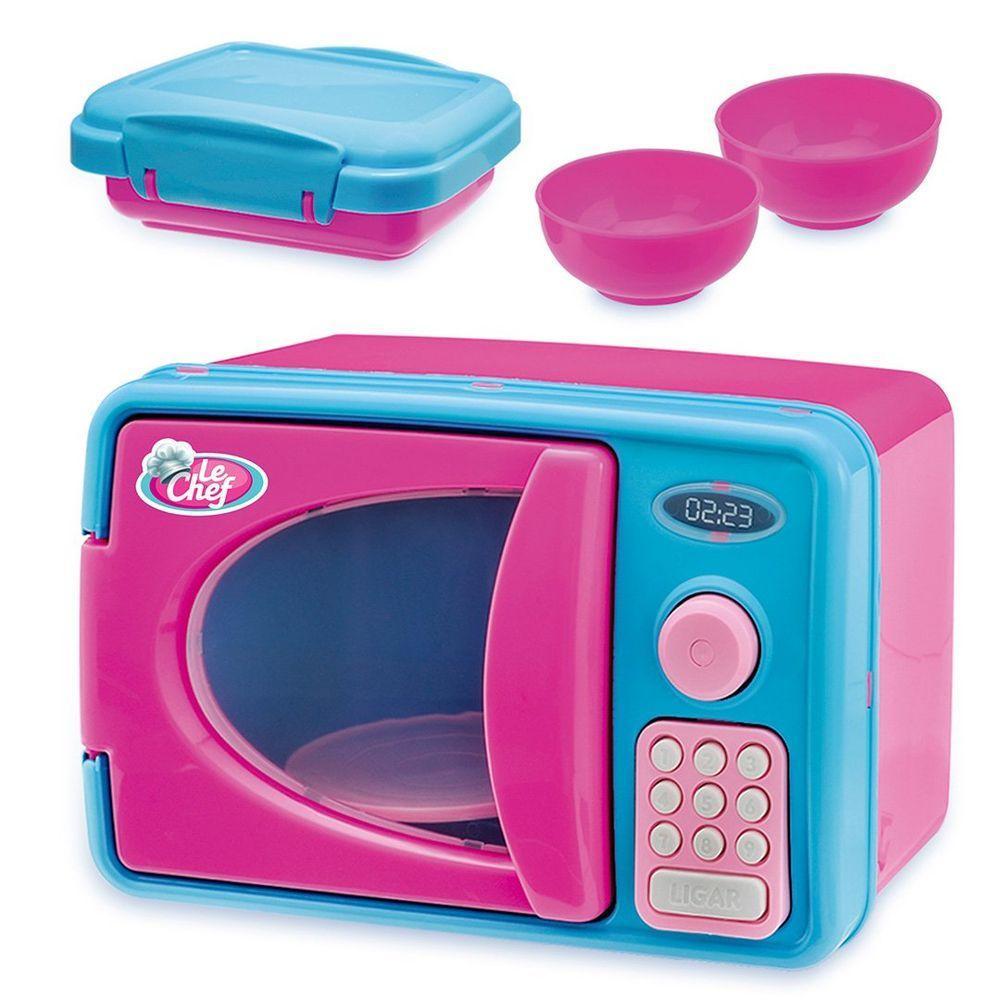 Brinquedo Kit Mini Microondas Coleção Le Chef Luz E Som - 1