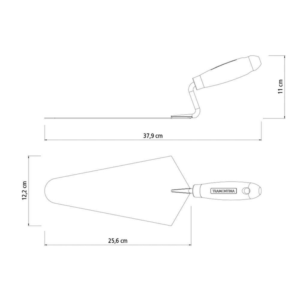 Colher De Pedreiro 10" Tramontina Em Aço Com Cabo De Madeira Tramontina - 2