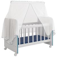 Kit 3 Berços Para Boneca Brinquedo Infantil Branco Azul - 7