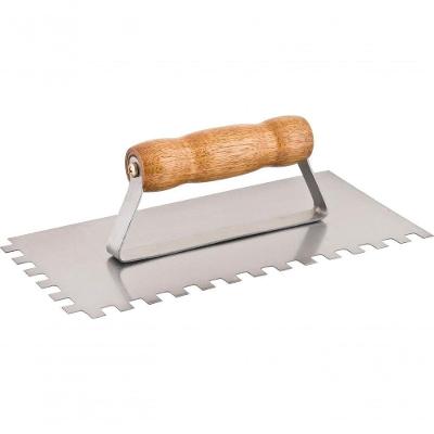 Desempenadeira Aço Dentada 12,0X25,5Cm Cabo Madeira Fechado