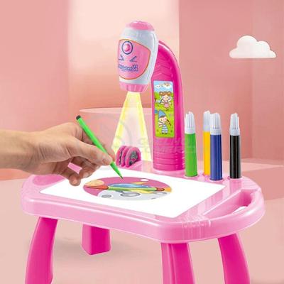 Projetor Para Desenho Infantil Aprendizagem Robo Rosa