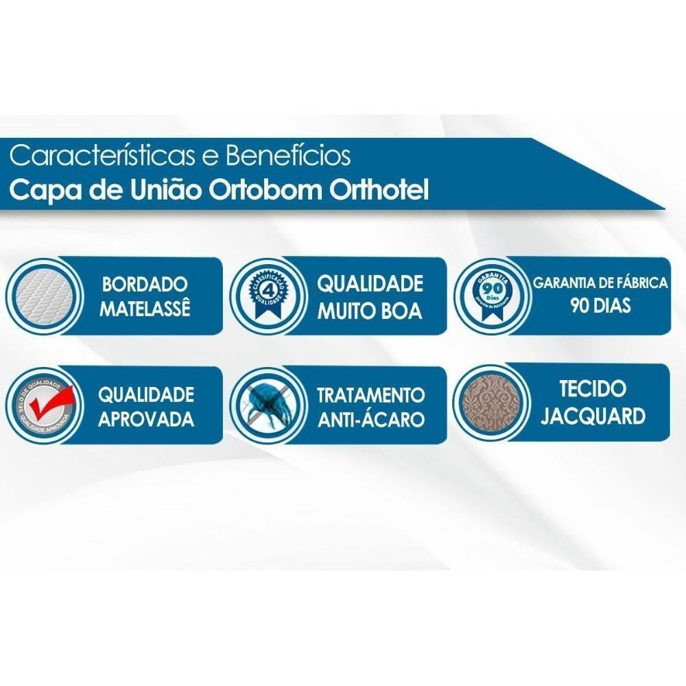 Capa de União/Junção Colchão Hotelaria King Orthotel Bordado Brown (178x200) - Ortobom - 3