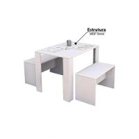 Bancada Atividade De Crianças Com Dois Banquinhos 100% Mdf - 4