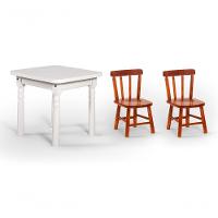 Conjunto Mesinha Infantil Branca Com 2 Cadeiras Kids Mel - 1