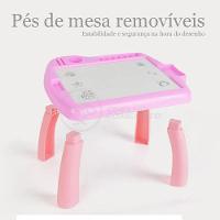 Projetor Para Desenho Infantil Mesa Pintura Girafa Rosa