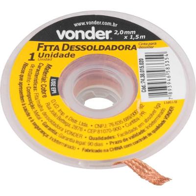 Fita Malha Dessoldadora 2mm X 1,5m Vonder