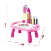 Projetor Para Desenho Infantil Mesa Pintura De Projeção Magica Brinquedos Aprendizagem Robo Rosa - 2